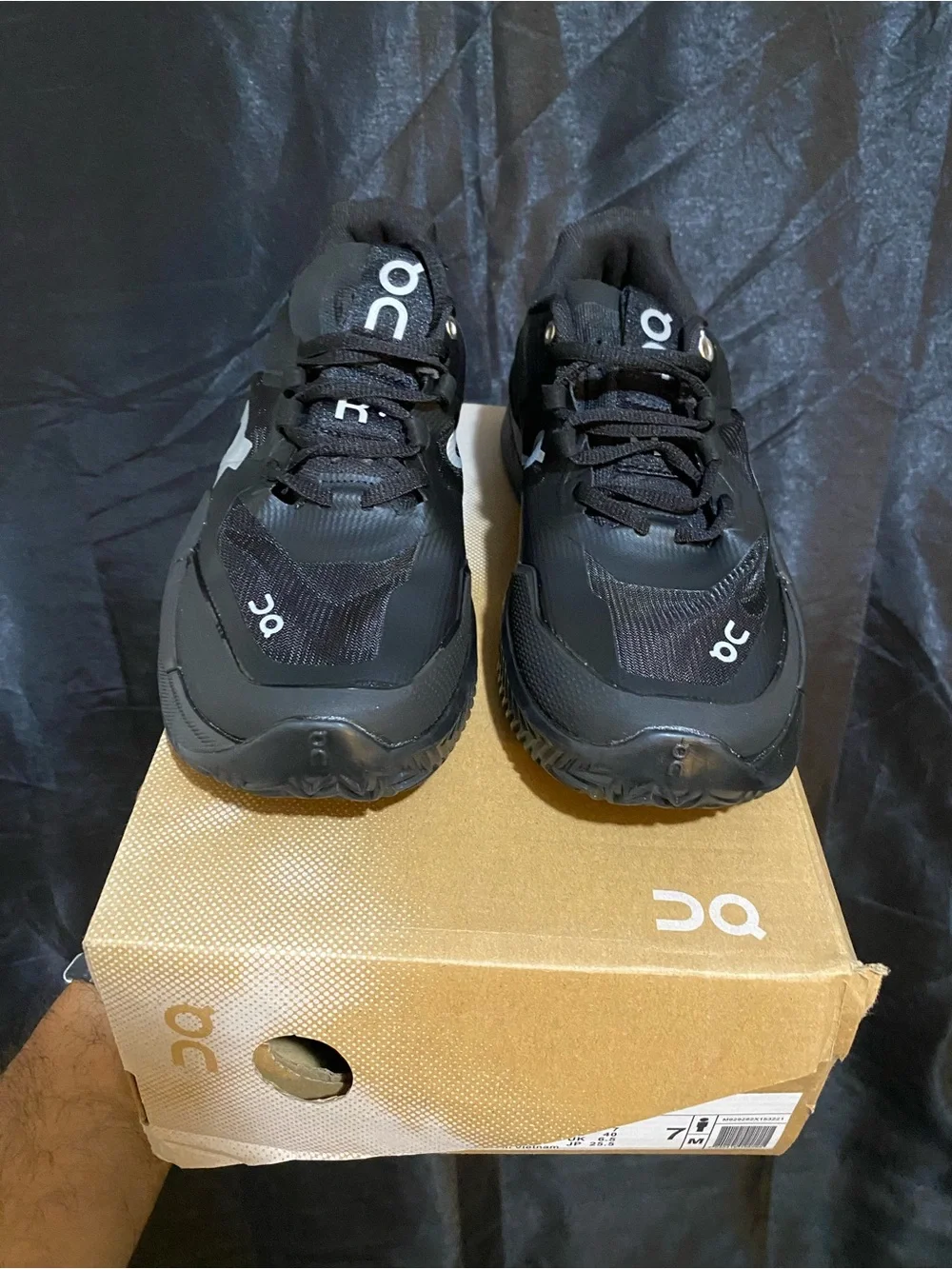 On Running Black Men's Athletic Sneakers with White Logo